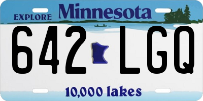 MN license plate 642LGQ