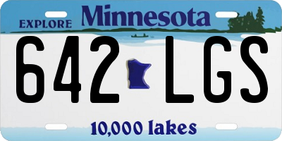 MN license plate 642LGS