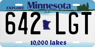 MN license plate 642LGT