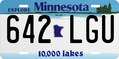 MN license plate 642LGU