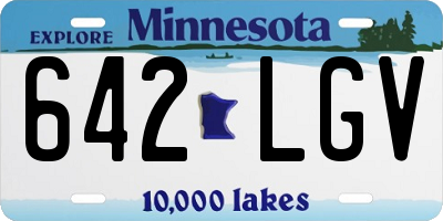 MN license plate 642LGV