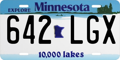 MN license plate 642LGX