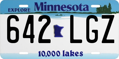 MN license plate 642LGZ