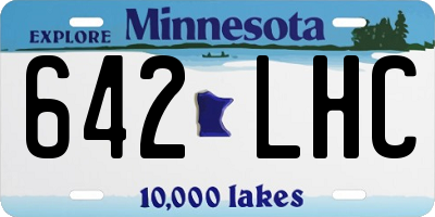 MN license plate 642LHC