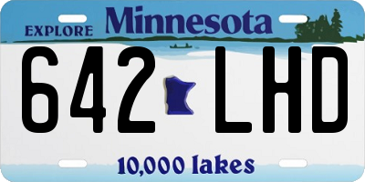 MN license plate 642LHD