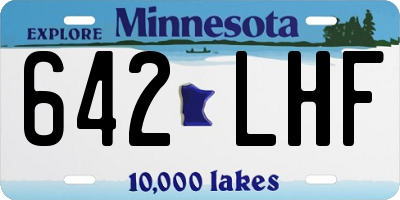 MN license plate 642LHF