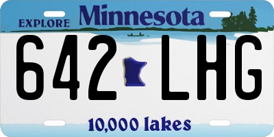 MN license plate 642LHG