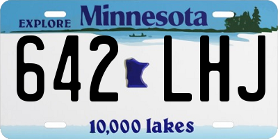 MN license plate 642LHJ