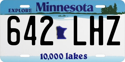 MN license plate 642LHZ