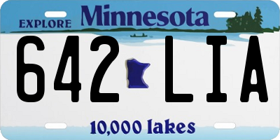 MN license plate 642LIA