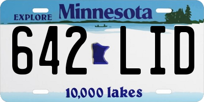 MN license plate 642LID