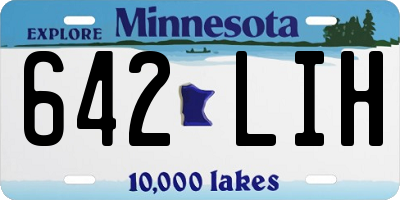 MN license plate 642LIH