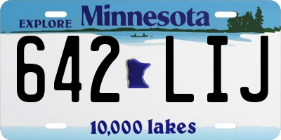 MN license plate 642LIJ