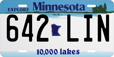 MN license plate 642LIN