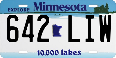 MN license plate 642LIW
