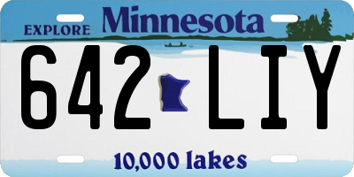 MN license plate 642LIY