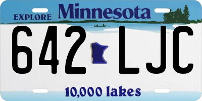 MN license plate 642LJC