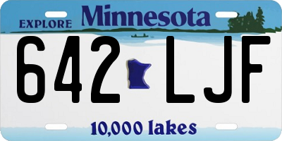 MN license plate 642LJF