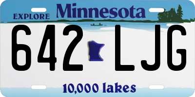 MN license plate 642LJG