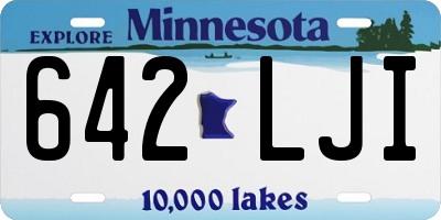 MN license plate 642LJI
