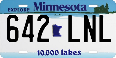 MN license plate 642LNL