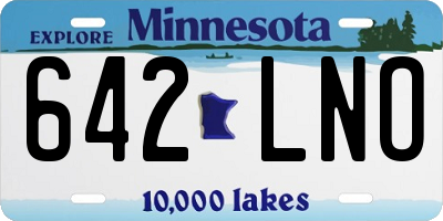 MN license plate 642LNO