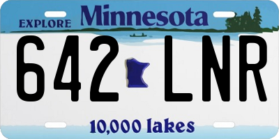 MN license plate 642LNR