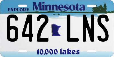 MN license plate 642LNS