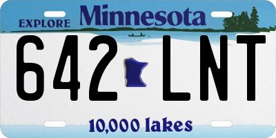 MN license plate 642LNT
