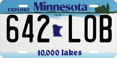 MN license plate 642LOB