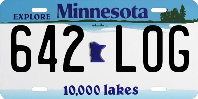 MN license plate 642LOG