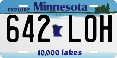 MN license plate 642LOH