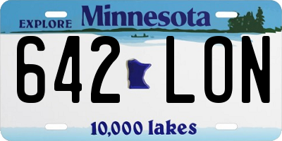 MN license plate 642LON