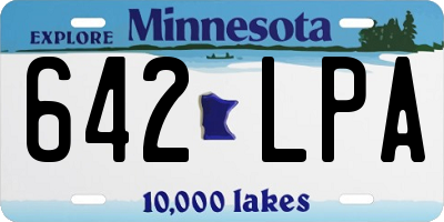 MN license plate 642LPA