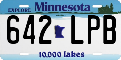 MN license plate 642LPB