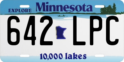 MN license plate 642LPC