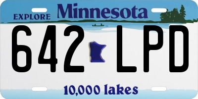 MN license plate 642LPD
