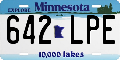MN license plate 642LPE