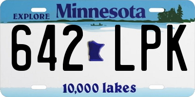 MN license plate 642LPK