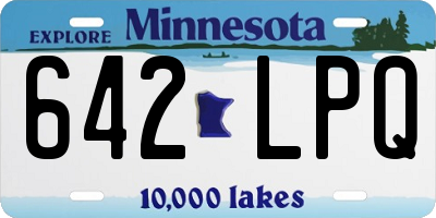 MN license plate 642LPQ