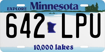 MN license plate 642LPU