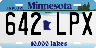 MN license plate 642LPX