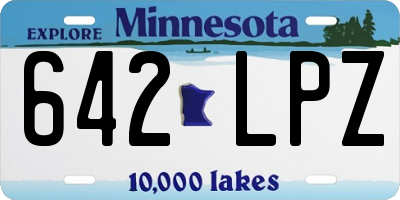 MN license plate 642LPZ