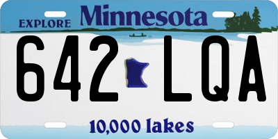 MN license plate 642LQA