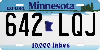 MN license plate 642LQJ