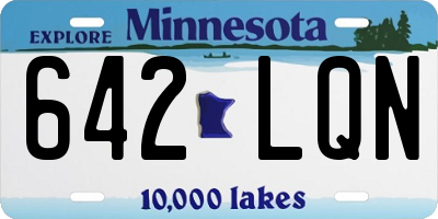 MN license plate 642LQN