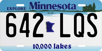 MN license plate 642LQS