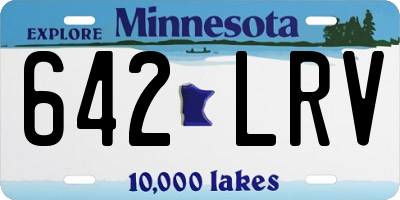 MN license plate 642LRV