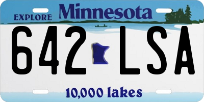 MN license plate 642LSA