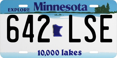 MN license plate 642LSE